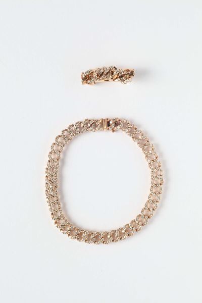 Parure Composta da Anello e Bracciale con Diamanti Taglio Huit-huit