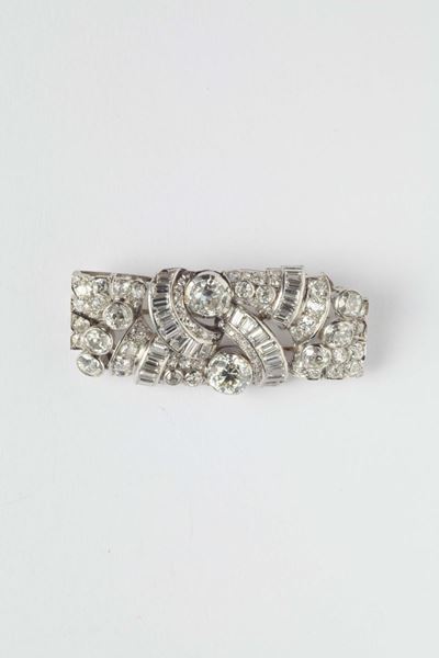 Spilla con Diamanti di Vecchio Taglio