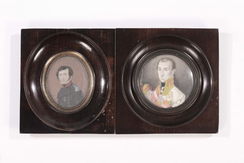 Due miniature diverse, XIX secolo  - Auction Antique and Old Masters - Cambi Casa d'Aste
