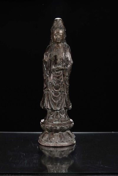 Guanyin in Bronzo, Cina XX Secolo