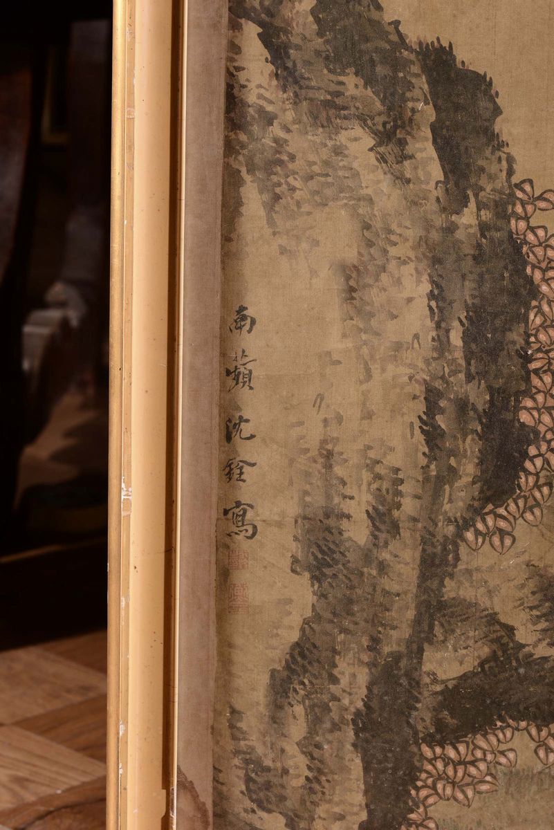Coppia di Grandi Pannelli con Uccelli, Cina, Dinastia Qing, XIX Secolo