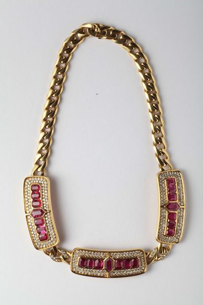 Bulgari, Girocollo con Rubini e Diamanti. Anni '70