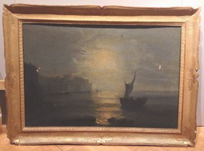 Anonimo del XIX Secolonotturno sul Mare