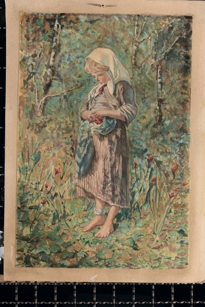 Telemaco Signorini (1835-1901)giovane Contadina