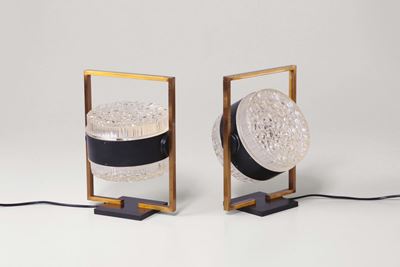 Stilux. Coppia di Lampade da Tavolo. Prod. Stilux, Italia, 1960 Ca.
