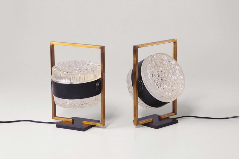 Stilux. Coppia di lampade da tavolo. Prod. Stilux, Italia, 1960 ca.  - Auction Design - Cambi Casa d'Aste