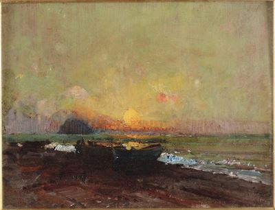 Andrea Tavernier (1858-1932)tramonto