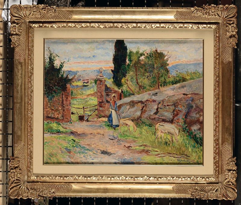 Ulvi Liegi (1859-1939) Pastorella  - Auction Fine Selection - II - III - Cambi Casa d'Aste