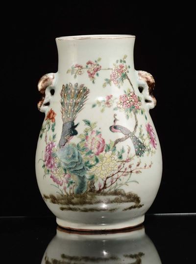 Vaso in Porcellana Famiglia Rosa, Cina XX Secolo