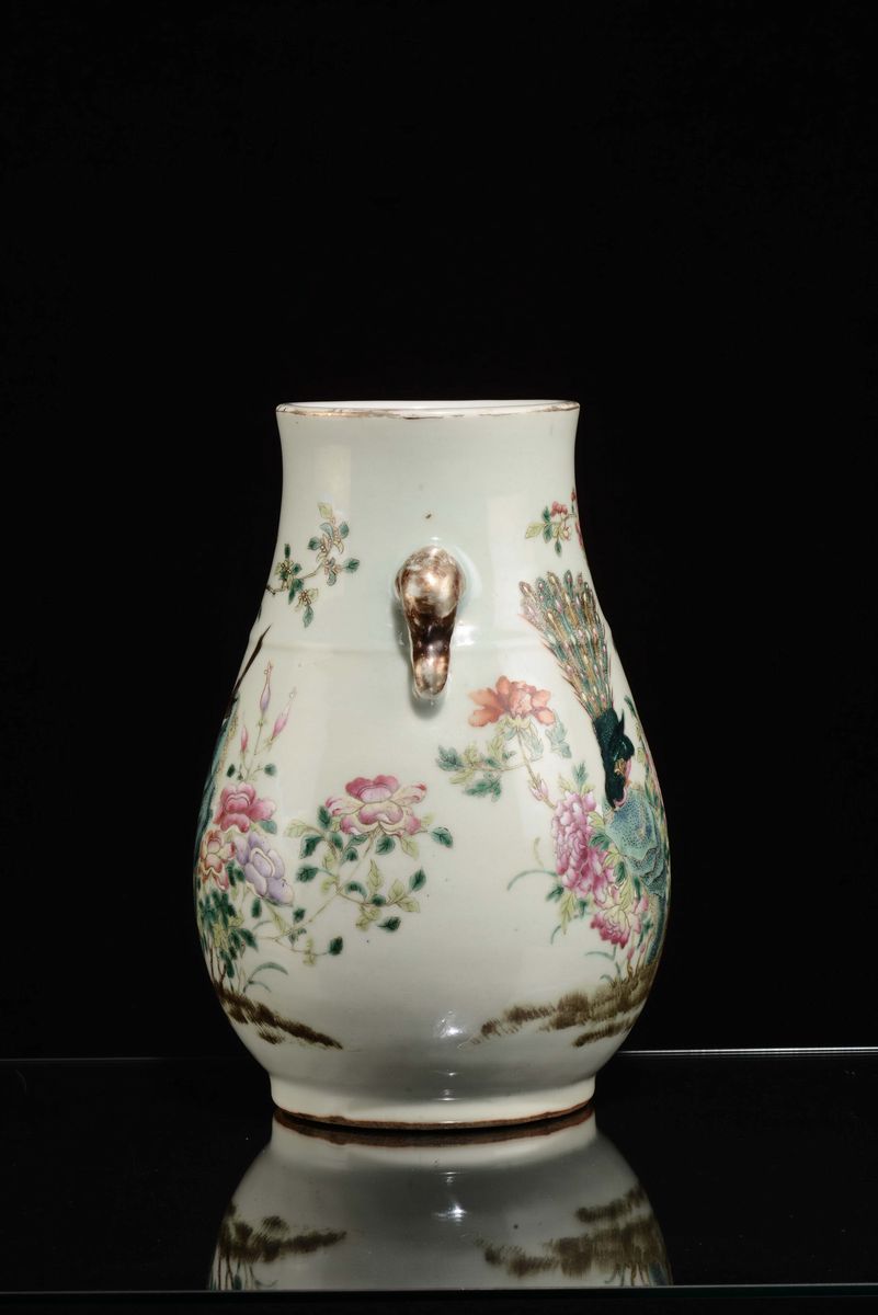 Vaso in Porcellana Famiglia Rosa, Cina XX Secolo