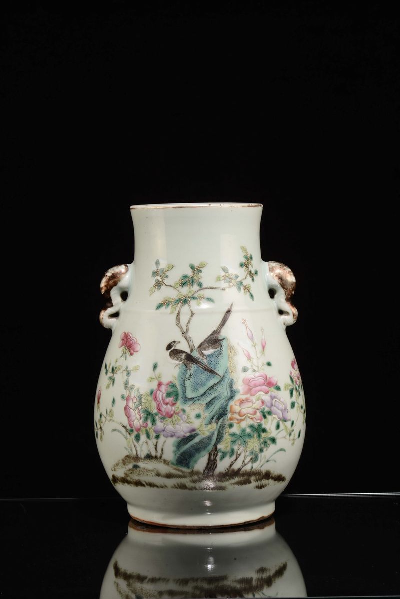 Vaso in Porcellana Famiglia Rosa, Cina XX Secolo