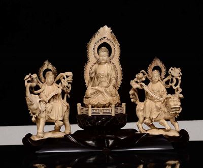 Trittico Orientale in Avorio