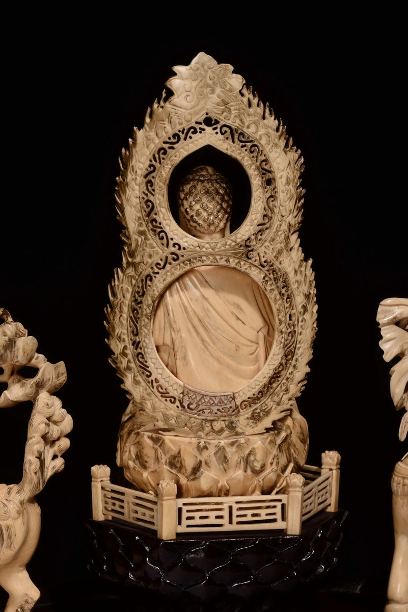 Trittico Orientale in Avorio