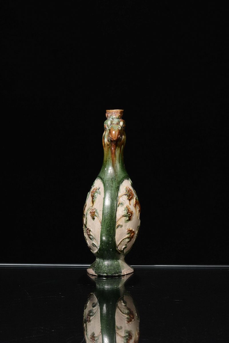 Versatoio in Terracotta Policroma Zoomorfo, Cina, Dinastia Qing, XIX Secolo