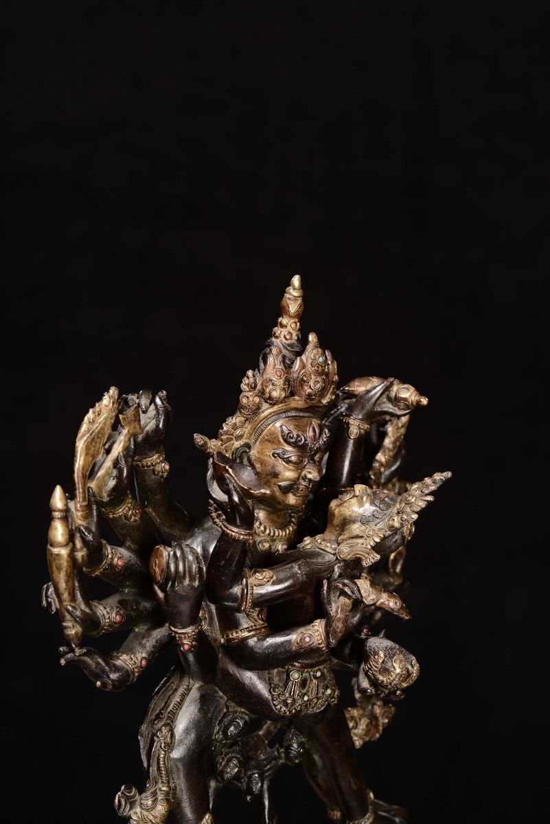Scultura in Bronzo Raffigurante Divinita', Cina XX Secolo