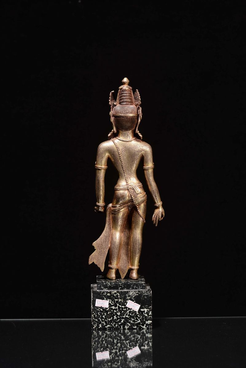 Scultura in Bronzo Raffigurante Padmapani, Cina, Probabilmente Dinastia Ming, XVI Secolo