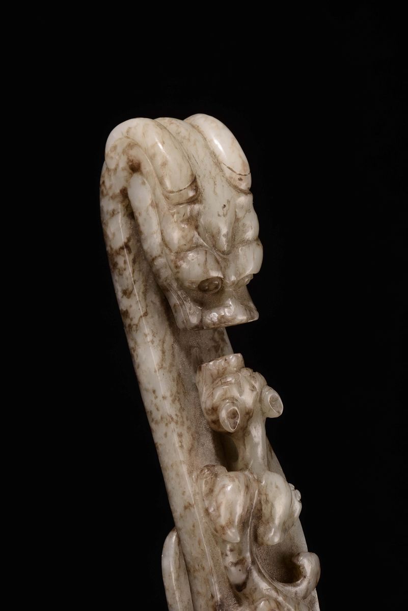 Fibbia in Giada Grasso di Montone, Cina, Dinastia Ming, XVII Secolo