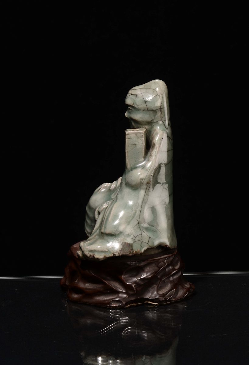 Figura in Porcellana Celadon, Cina, Dinastia Ming, XVI Secolo