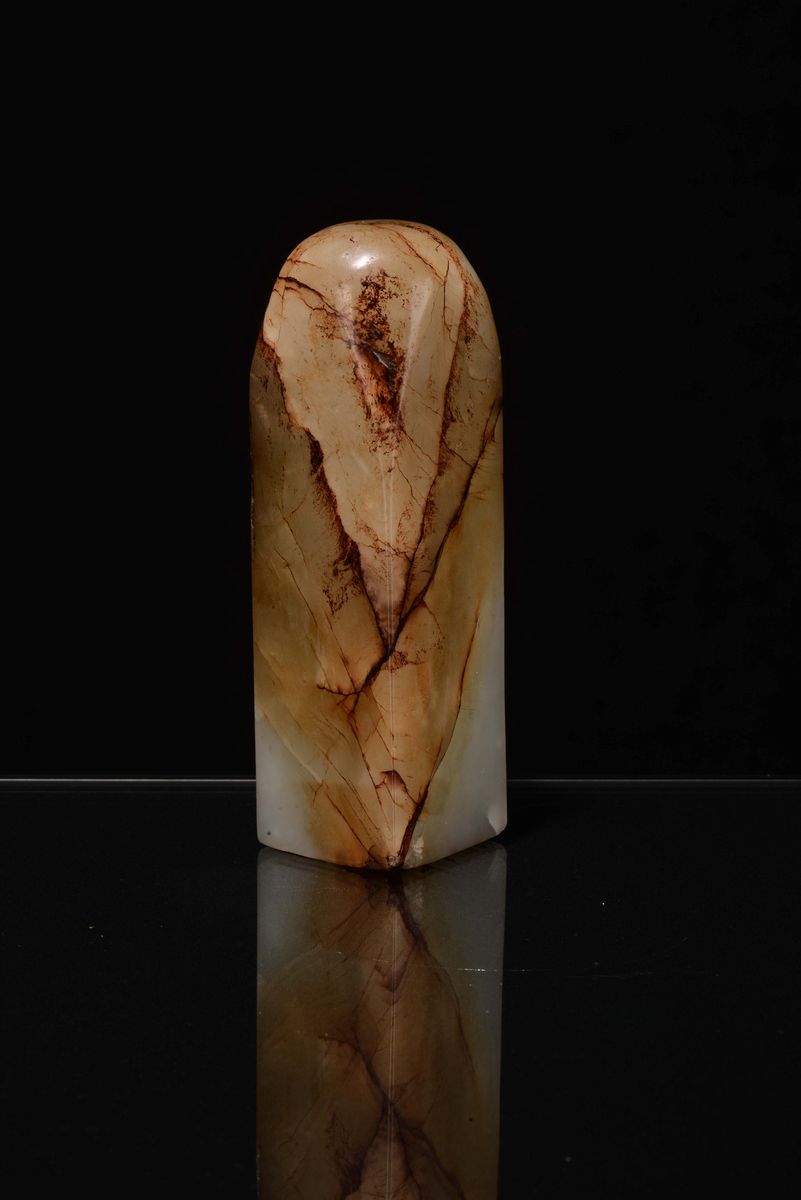 Sigillo in Giada Gialla e Russet, Cina, Dinastia Qing, XIX Secolo
