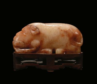 Agata Carneliana Scolpita a Guisa di Elefante, Cina, Dinastia Qing, Fine del XVIII Secolo