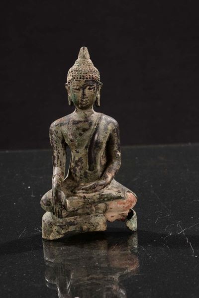Scultura in Bronzo Raffigurante Buddha, Thailandia, XVII Secolo