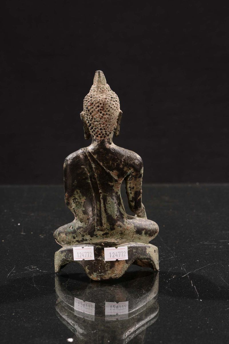 Scultura in Bronzo Raffigurante Buddha, Thailandia, XVII Secolo