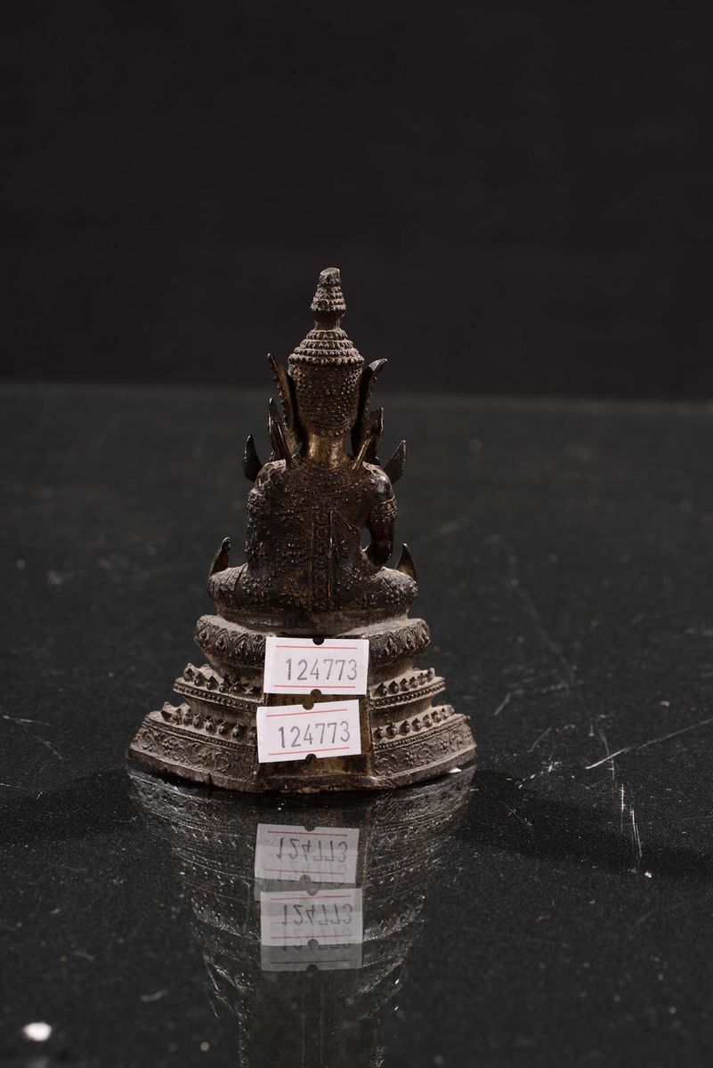 Piccola Figura di Bodhsattva in Bronzo, Tibet, XVII Secolo