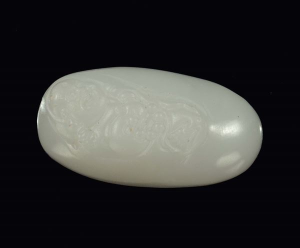A white jade carved with Budai, China, Republic, 20th century