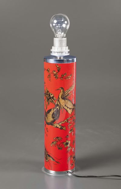 Piero Fornasetti. Base di Lampada da Tavolo in Metallo. Prod. Fornasetti, Italia, 1960 Ca.