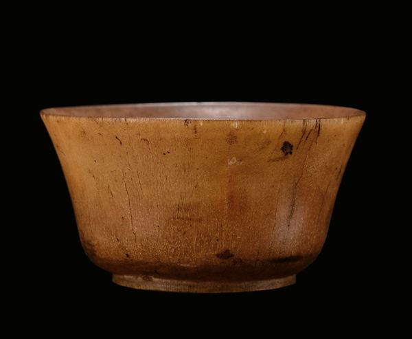 A small rhino corn bowl, China, Ming Dynasty, 17th century
