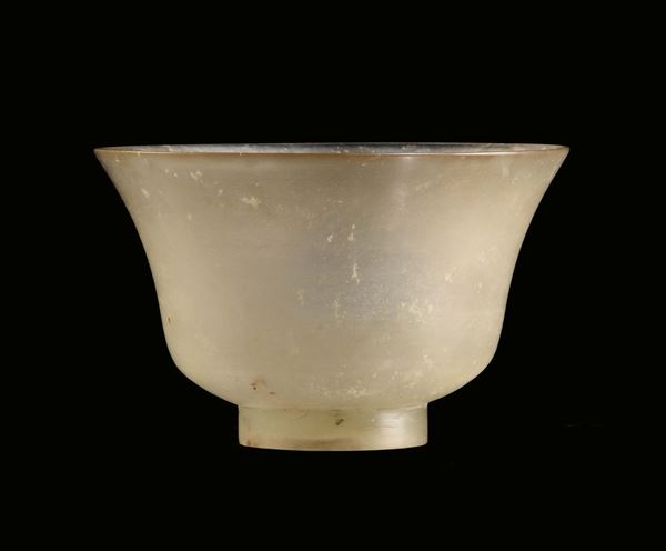 A hard stone cup, China, Quing Dynasty, 19th century