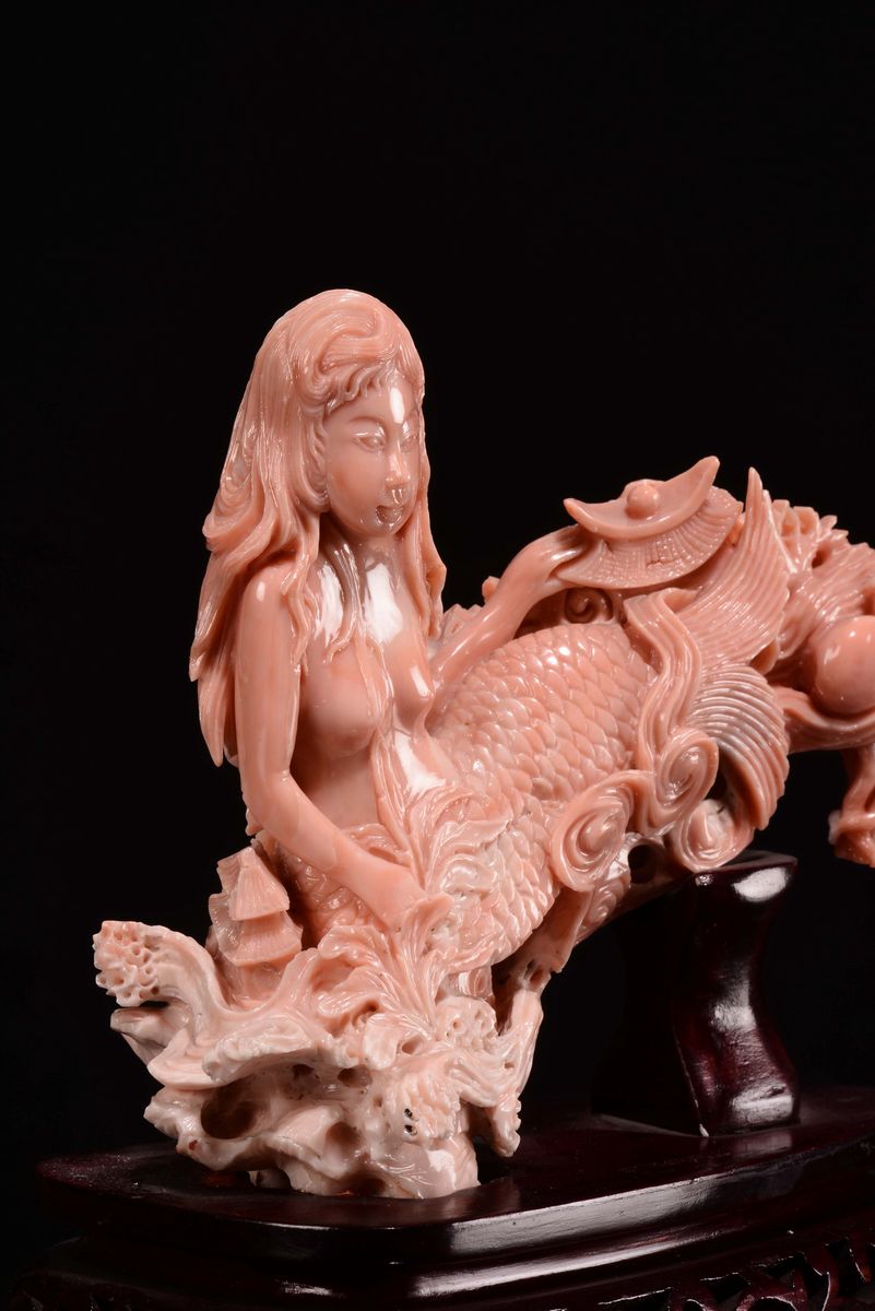 Sirena in Corallo, Cina Inizio XX Secolo