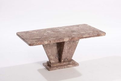 Tavolino Deco in Marmo Rosa. Prod. Italia, 1930 Ca.