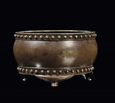 Piccolo Censer in Bronzo, Cina Dinastia Ming, Marchiato Xuande