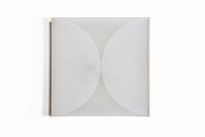 Bobo Piccoli. Lampada da Parete o Plafoniera Clessidra. Prod. Fontana Arte, Italia, 1970