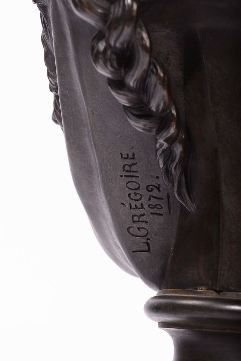 Scultura in Bronzo Raffigurante Busto Femminile, 1871
