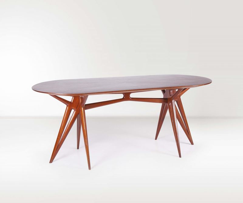 Ico Parisi. Raro tavolo in legno. Prod. Italia, 1950 ca.  - Auction Design - Cambi Casa d'Aste