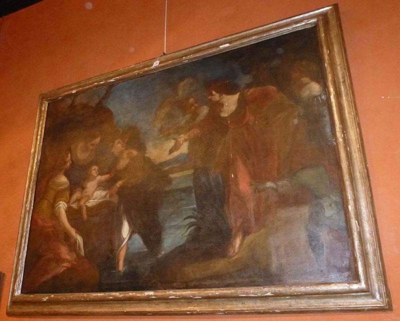 Scuola Genovese del XVII secolo Mosè salvato dalle acque  - Asta Antiquariato e Dipinti Antichi - Cambi Casa d'Aste
