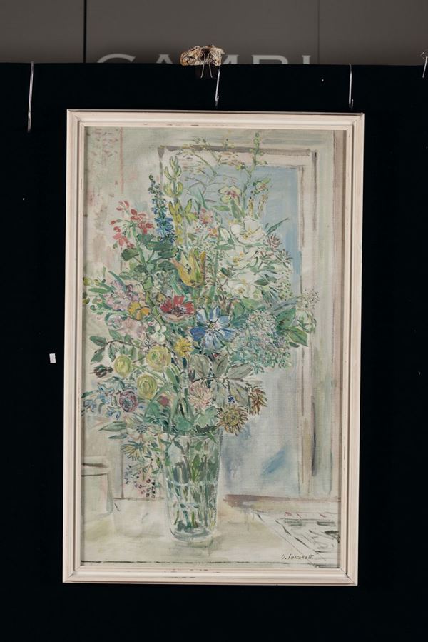 Oscar Saccorotti (Roma 1898- Recco 1989) Vaso di fiori