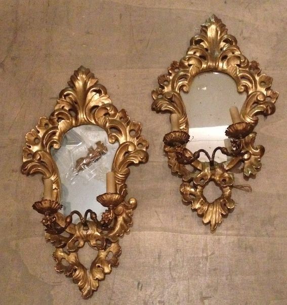 Coppia di ventoline in legno dorato fine XVIII secolo, inizi XIX secolo  - Auction Antique and Old Masters - Cambi Casa d'Aste