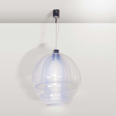 Carlo Nason. Lampada da Sospensione in Vetro di Murano. Prod. A. V. Mazzega, Italia, 1970 Ca.