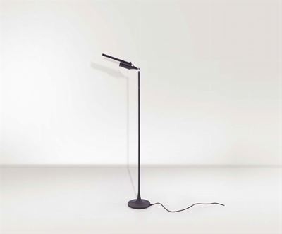 Gino Sarfatti. Lampada da Terra Modello 1086 in Alluminio con Riflettore Orientabile. Prod. Artel...