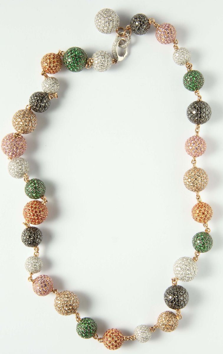 Crivelli.Italy.A multi gem-set necklace.  - Auction Fine Jewels - I - Cambi Casa d'Aste