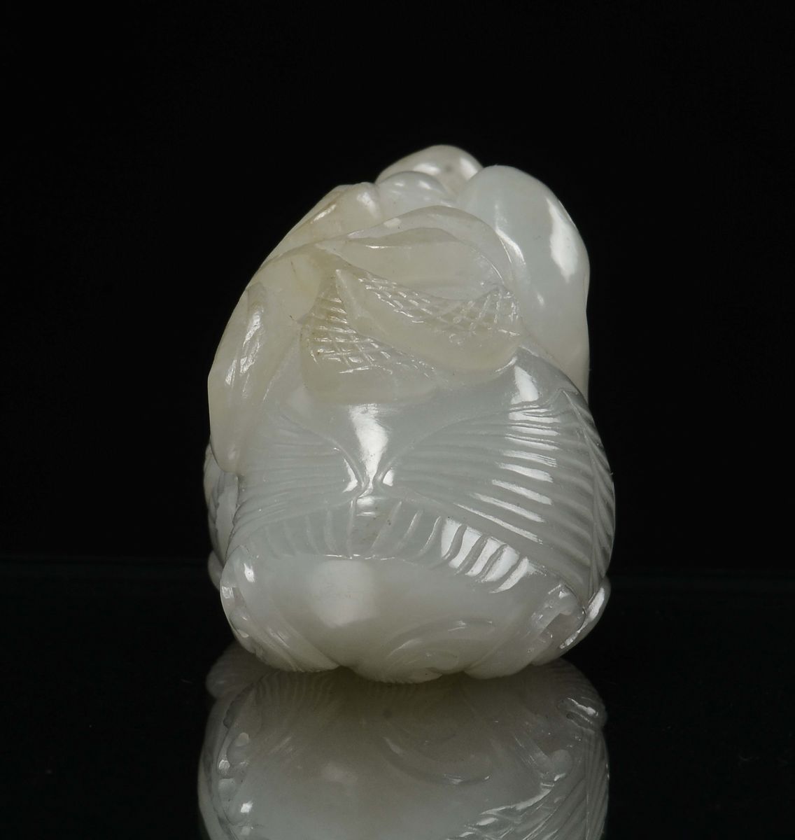 Piccola Giada Bianca Scolpita a Guisa di Anatre, Cina, Dinastia Qing, Epoca Qianlong (1736-1796)
