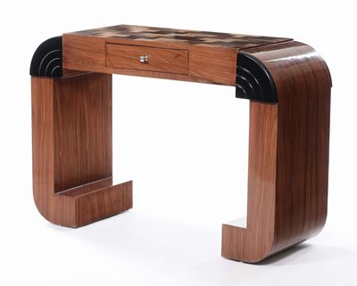 Console Lastronata in Varie Essenze, Inizio del XX Secolo