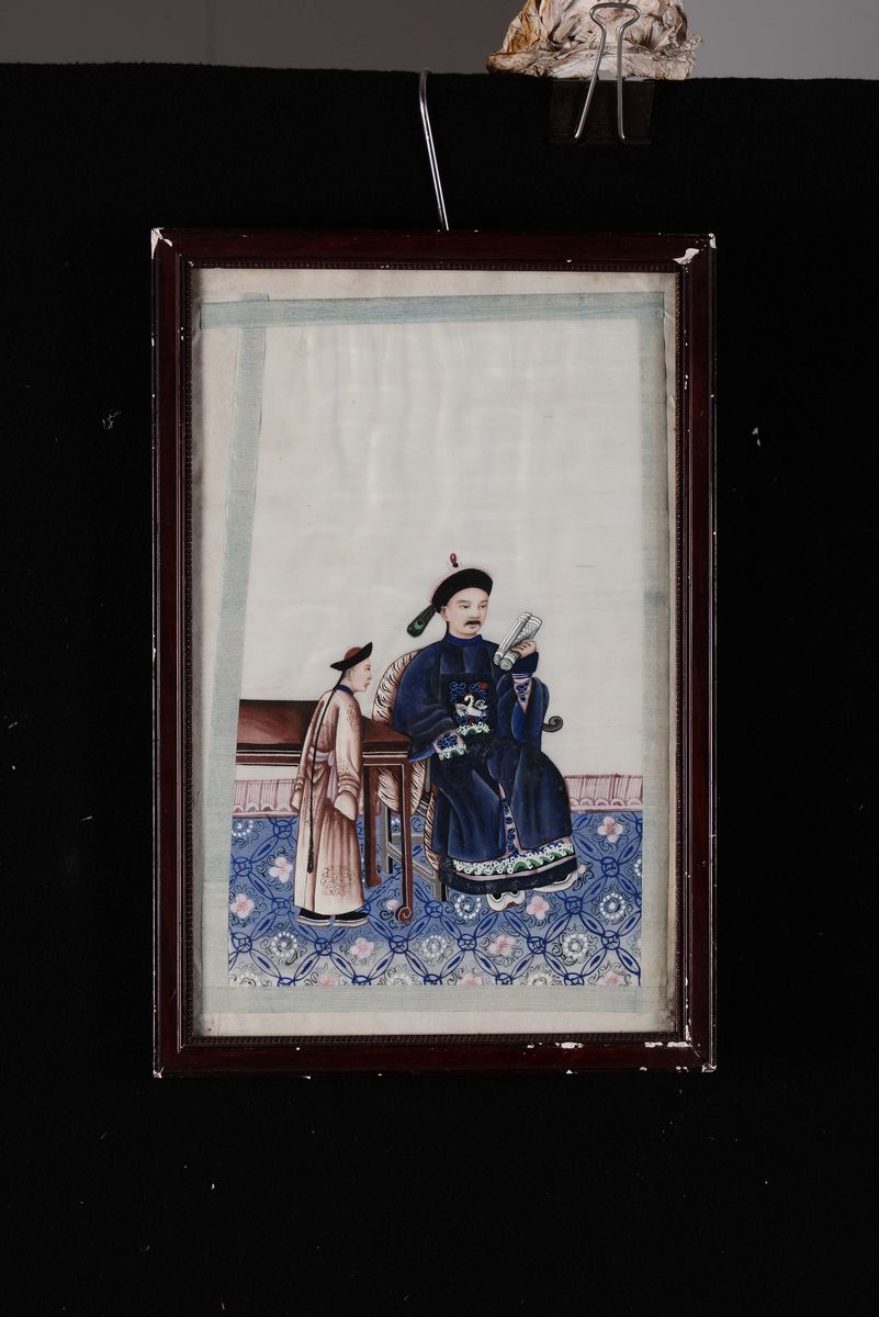 Dipinto Raffigurante Personaggi Orientali, Cina