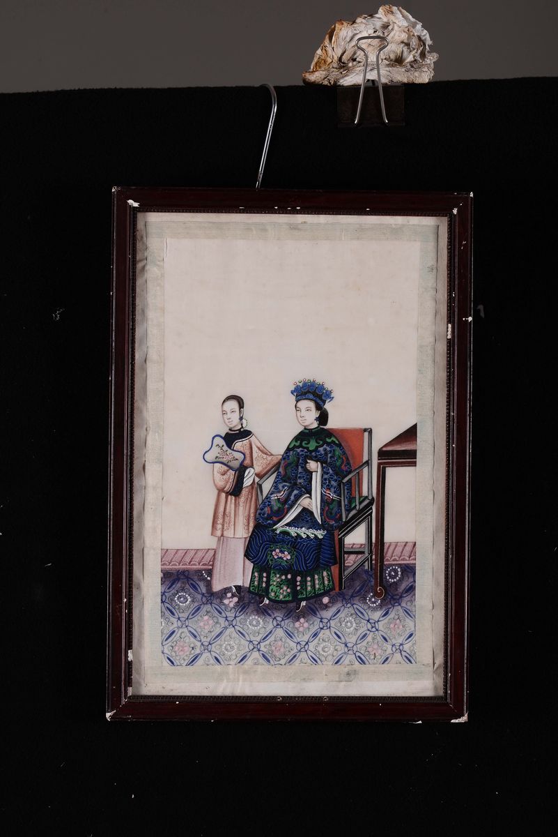Dipinto Raffigurante Personaggi Orientali, Cina