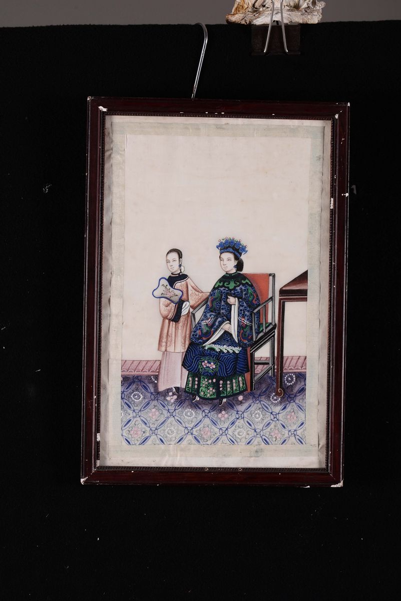 Dipinto Raffigurante Personaggi Orientali, Cina
