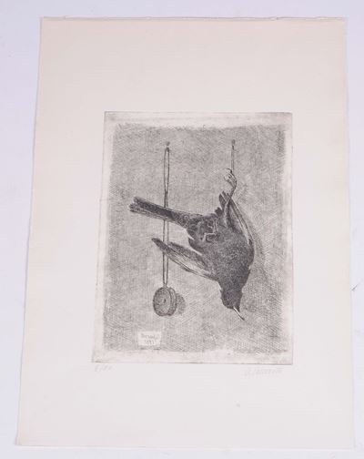 Oscar Saccorotti (1898-1986)uccello Appeso