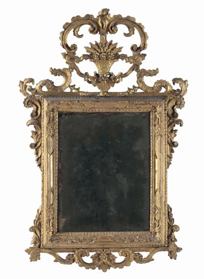 Specchierina Luigi XIV Intagliata e Dorata, Veneto XVIII Secolo